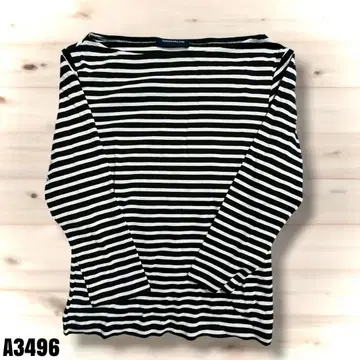 TOMMORROW LAND 긴팔 T셔츠 블랙 화이트 보더 38 A3496