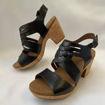 [ 새상품 ] 락포트 가죽 비비안 우븐 샌들 블랙 23cm