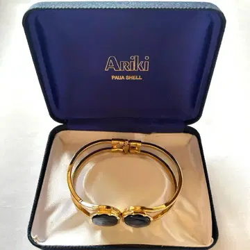 Ariki 파우아 쉘 뱅글 골드 컬러 팔찌 빈티지