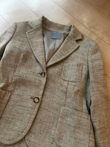 theory luxe 베이지 테일러드 자켓 수트