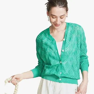 뷰티앤유스 가디건 시스루 니트 켈리