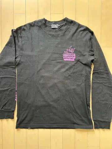 HYSTERIC GLAMOUR 블랙 롱 슬리브 티셔츠 S