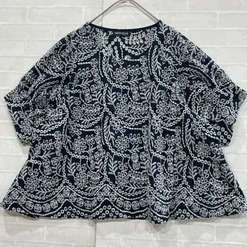 극미품 자수 koibito misaki 코이비토미사키 블라우스 루즈핏