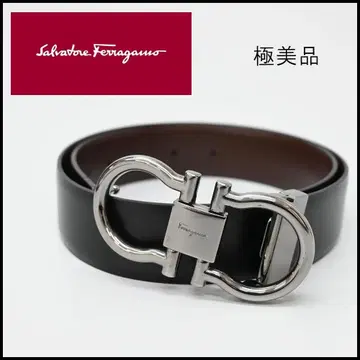 a712 [살바토레 페라가모] 리버서블 벨트 더블 간치니