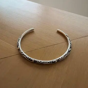 실버 뱅글 남성용 빈티지 네이티브 팔찌 레트로