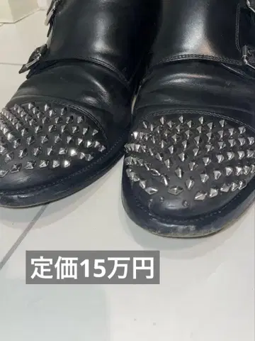 JIMMY CHOO 지미추 스터드 가죽 신발 26cm 신발 수납구 포함