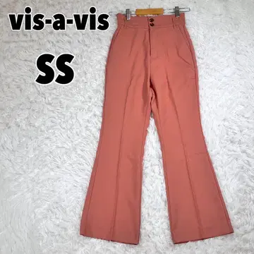 vis-a-vis 비자비 미 실루엣 하이웨스트 컬러 플레어 팬츠