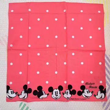 미키마우스 도트 손수건 핑크 레어 disney