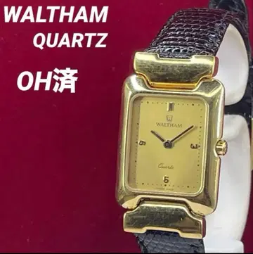 [ 희귀/OH 완료 ] WALTHAM 월쌈 스퀘어 골드 쿼츠 가동품