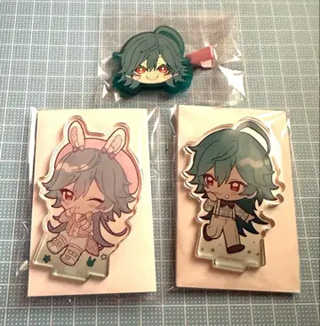 앙스타 앞머리 클립 애니카페 라이카 아크릴 스탠드 3개 세트