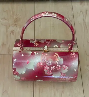 성인식 일본 의류용 백 빨간색 꽃무늬 벚꽃