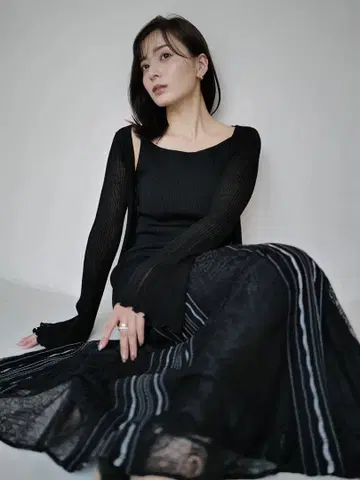 anuans 레이스 도킹 앙상블 원피스