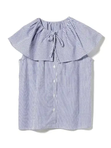 B:MING by BEAMS / 프릴 칼라 슬리브리스 셔츠