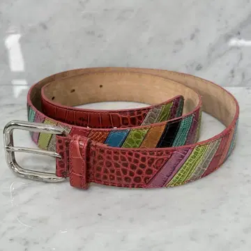 이탈리아제 ETRO 에트로 멀티 컬러 벨트 빈티지 스트라이프