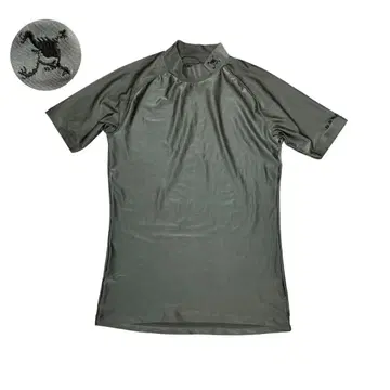 오클리 스컬 자수 로고 반팔 모크넥 XL 그레이 골프 의류