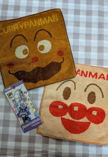 호빵맨 뮤지엄 한정판 키체인 타월 손수건