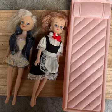 레트로 리카짱 인형 2체 세트 캐주얼 드레스