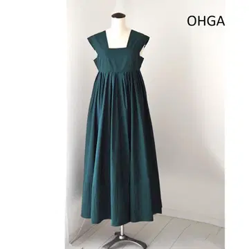 택 포함 OHGA empire 엔파이어 롱 원피스 그린 S