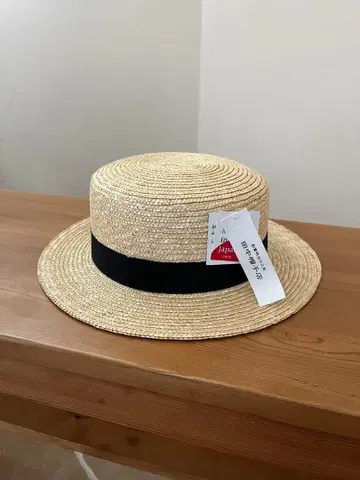 미사용 새상품 다나카 모자점 캉캉 모자 밀짚모자 블랙 리본 마랑 제