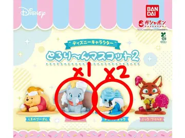 디즈니 캐릭터 흘러내리는 마스코트 2 덤보, 도날드 x 2