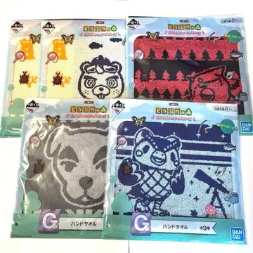 동물의 숲 모동숲 제일복권 G상 핸드 타월 5장 세트