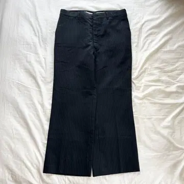 70's 80's 와이드 플레어 스트라이프 슬랙스