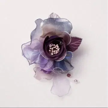 코사지 도쿄 소와르 컬러 포멀 브로치 꽃 모티브 보라색