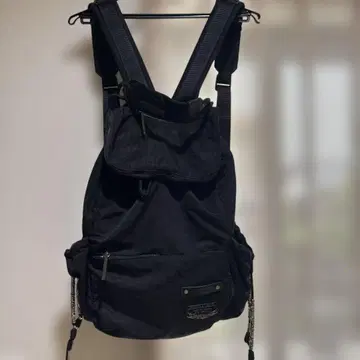 PRIDEBIS 프라이드비스 나일론 백팩 블랙 가죽