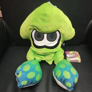 스플래툰 큰 오징어 네온 그린 봉제 인형 산에이 무역 2017