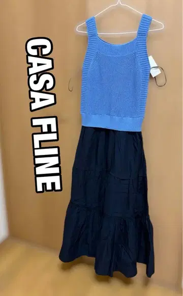 새상품 CASA FLINE 카사플라인 슬리브리스 원피스 F 사이즈