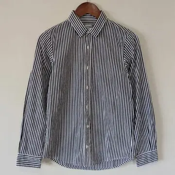 relume x Thomas Mason 스트라이프 셔츠 블랙 화이트