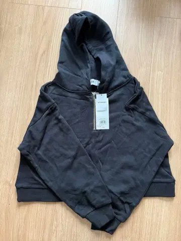 AZUL 여성용 블랙 후드 부착 집업 후드티