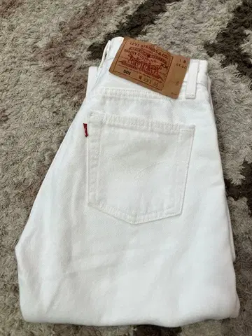 Levi's 501 USA 제조 화이트 데님 팬츠 544 각인 빈티지