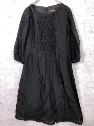 폴 스튜어트 레트로 컨트리 트레디셔널 구제 의류 실크 혼방 원피스