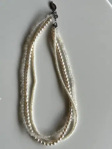 아가트 agete 3연 펄 목걸이