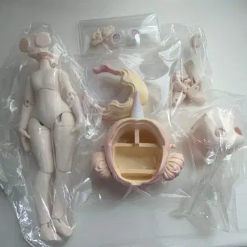 루루린 블라인드 인형 유니콘 바디 헤어 부품 헤드 세트