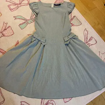 M's Gracy 블루 스트라이프 리본 포함 썸머 원피스 38