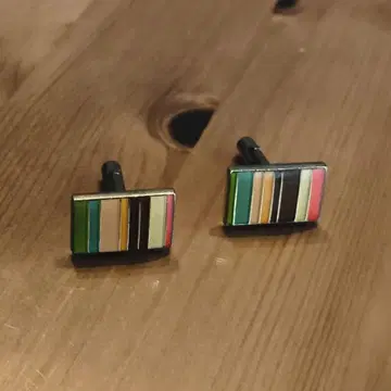 폴스미스 멀티 컬러 스트라이프 커프 링크스