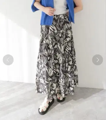 저널 스탠다드 브러시 프린트 스커트