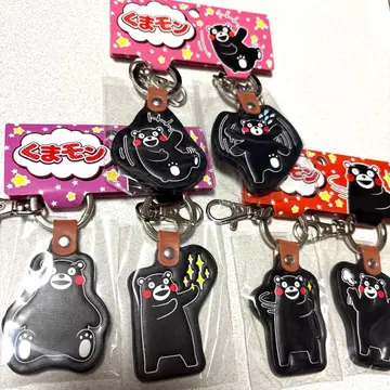 쿠마몬 세트 키링 가죽 새상품 3종 세트 쿠마모토 한정 쿠마모토 기념품