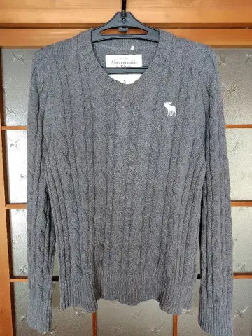 Abercrombie & Fitch 케이블 니트 S 사이즈 그레이