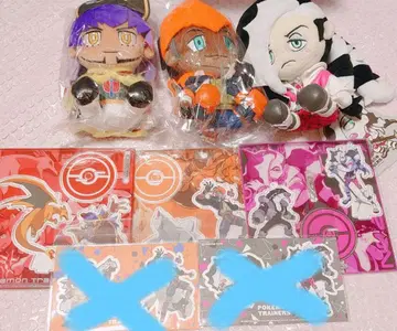 포켓몬 트레이너 단델 키바나 네즈 봉제 인형 아크릴 스탠드 세트