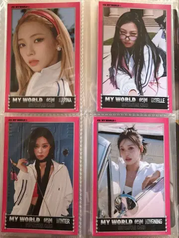 aespa 트레이딩 카드 4장 세트 spicy