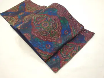 K 새상품급 중고 후쿠로 오비 페이즐리 무늬 블루 계열 N80414-06