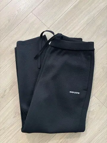 everyone milano rib knit pants BLACK