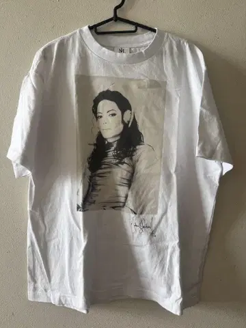 마이클 잭슨 T셔츠 L 화이트
