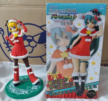 하츠네 미쿠 카가미네 린 크리스마스 산타 피규어