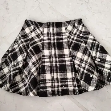 m me eme 비쥬 체크 미니 스커트 엠미에메