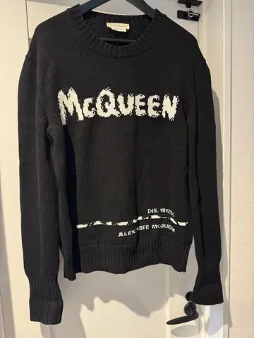 Alexander McQueen 로고 크루넥 니트 블랙 M