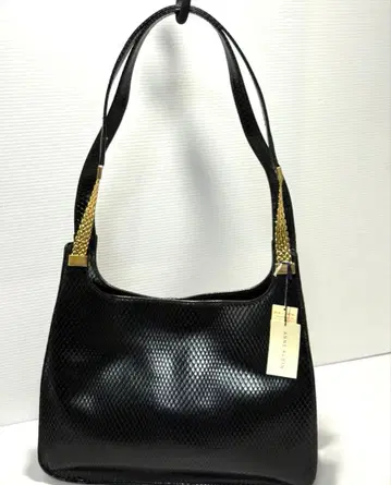 미사용 ANNE KLEIN (앙크라인) 천연 가죽 엠보 블랙